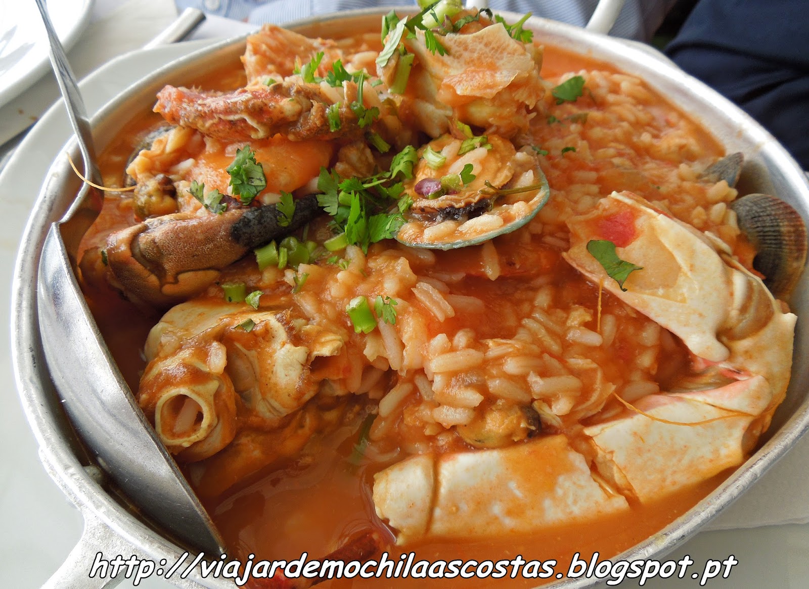 Viajar de Mochila às Costas Arroz de marisco