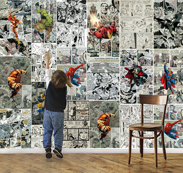 Marvel wall mural
