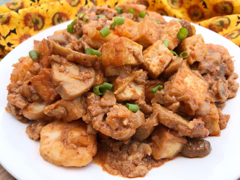 Tofu with Shrimp and Ground Pork