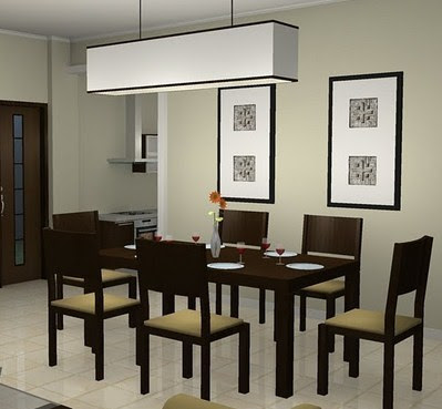 minimalist design of the dining room