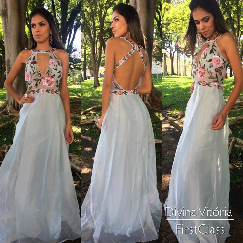 vestido para madrinha no campo