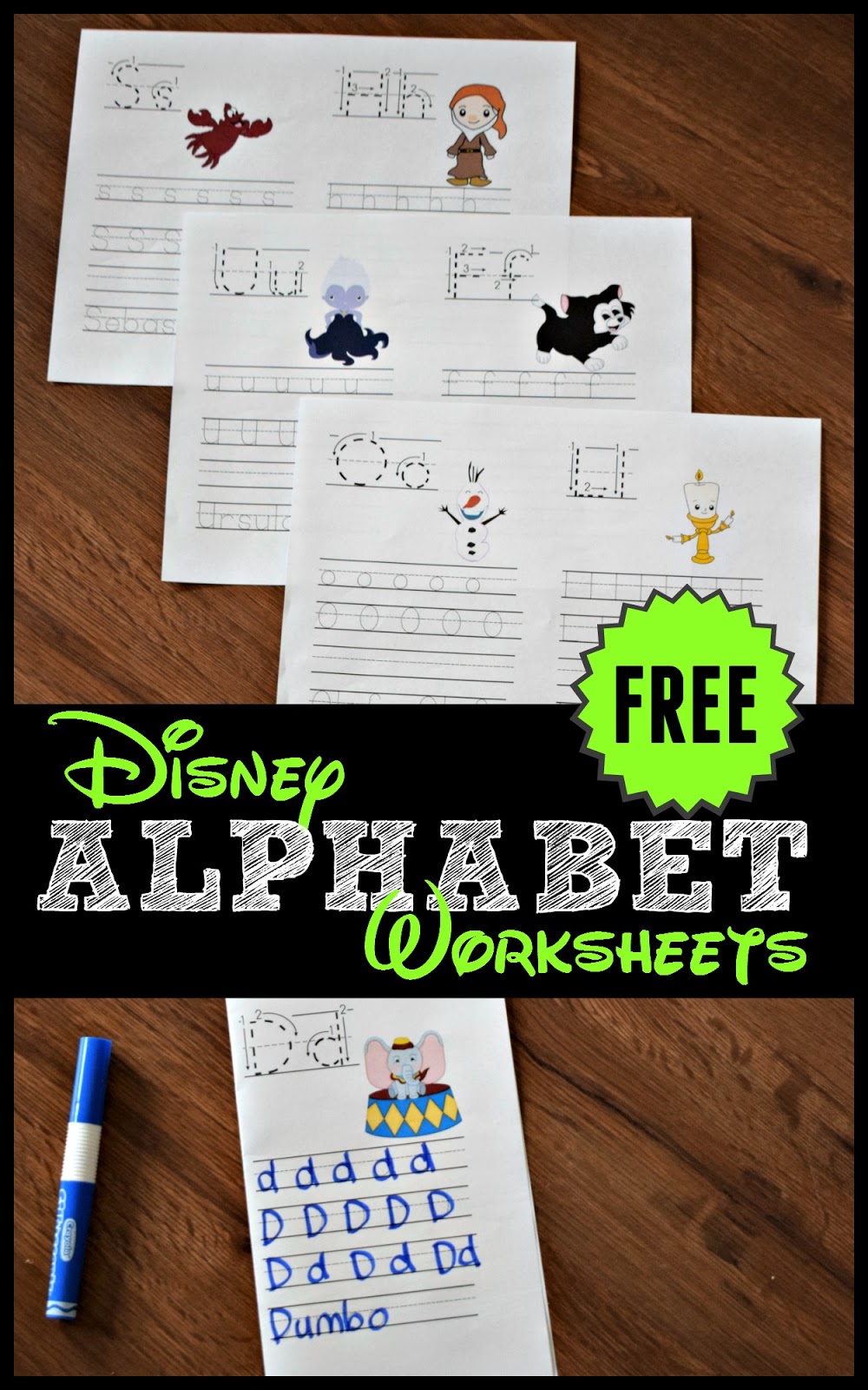 FREE Disney Alphabet Worksheets
