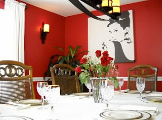 Comedor con paredes rojas Comedor color rojo