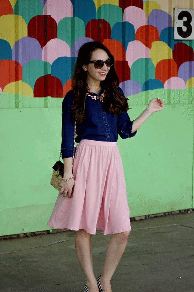 Pink Midi Skirt | Caralina Style