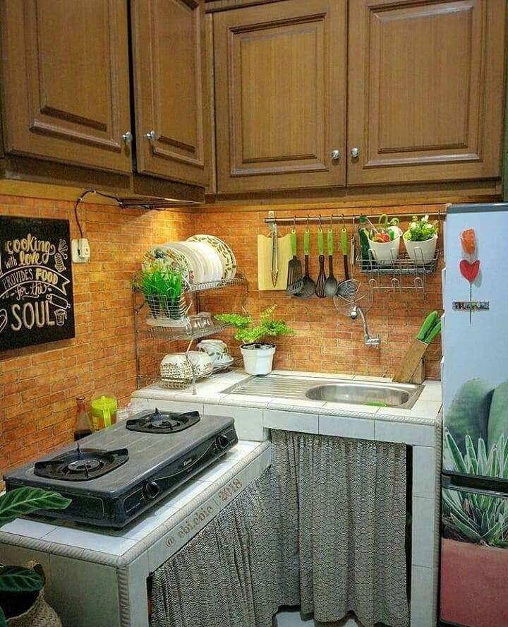 Contoh Model Dapur Minimalis Sederhana Lahan Sempit - Foto Desain Rumah