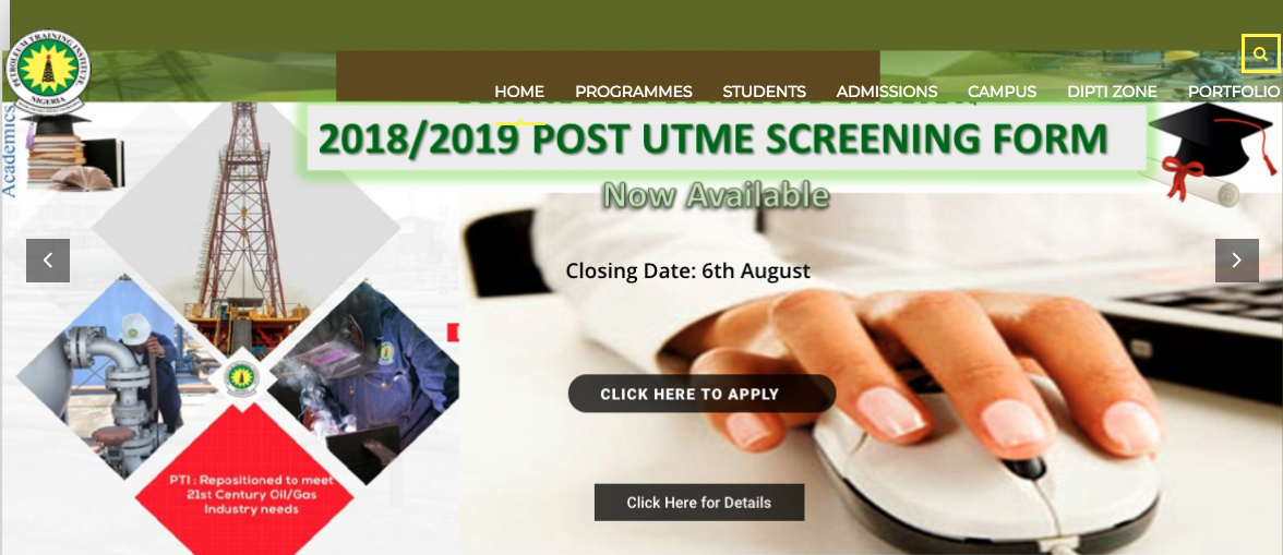 PTI Effurun Post UTME Registration Deadline 2018