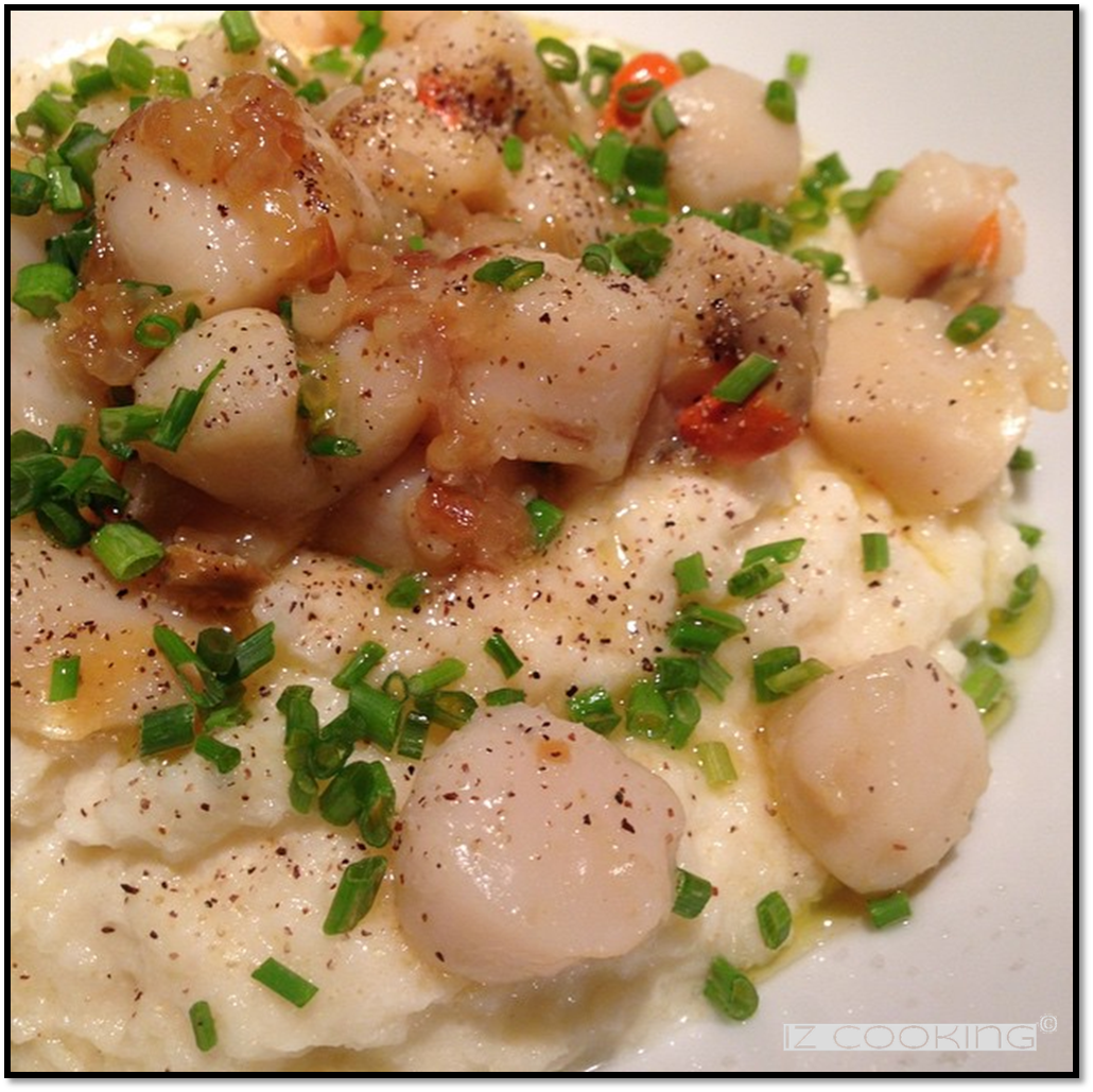 Purée céleri pétoncles