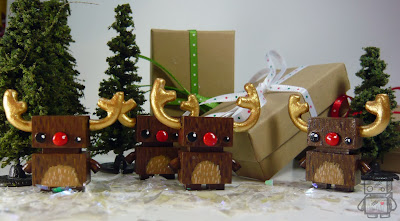 Holiday 2013 JellyBot Resin Figures by The Jelly Empire - Micro JellyBot Reindeers