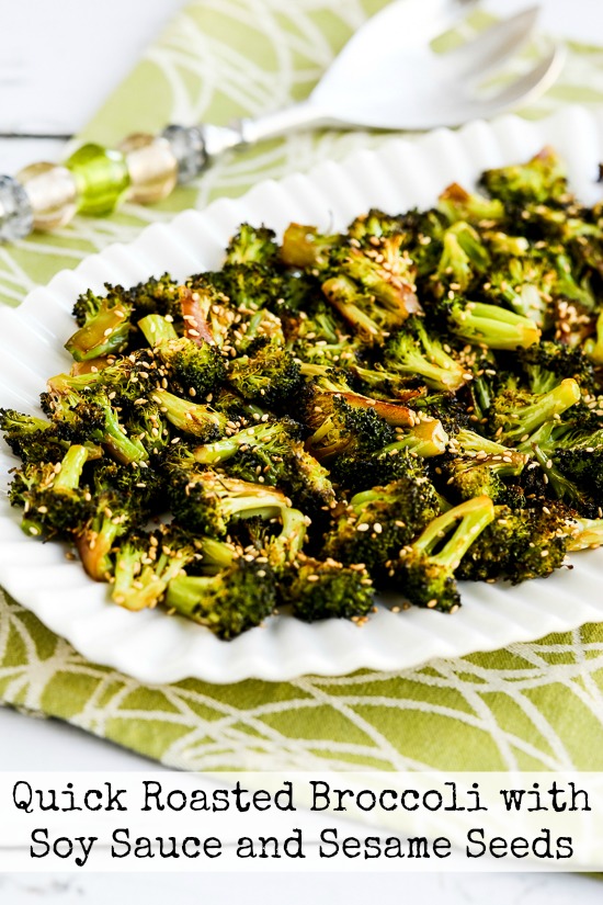 Quick Roasted Broccoli with Soy Sauce and Sesame Seeds