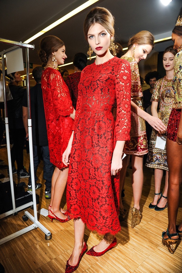 The Confident Journal: Dolce and Gabbana Inspired - Red Lace 3/4 ...