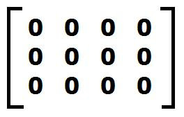 Diccionario Matematicas Matriz Cero