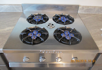 Photo of vintage Chambers In-A-Counter cooktop, without griddle, Model C era