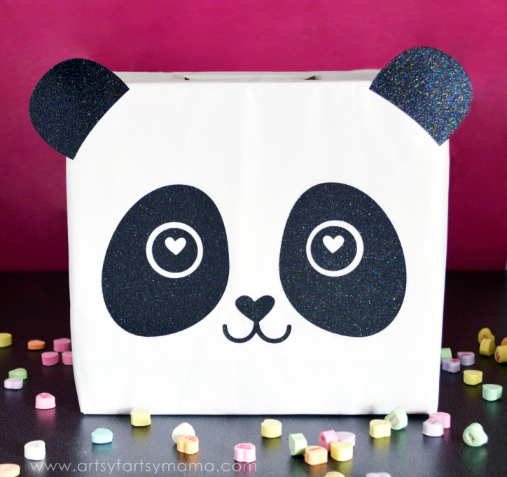 Panda Valentine Card Box at artsyfartsymama.com