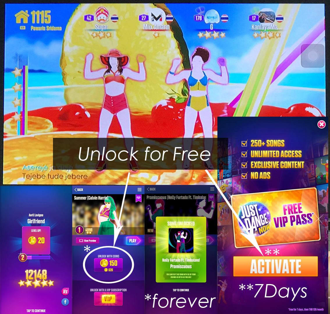 ชวนเล่นเกมเต้น Just Dance Now แบบฟรีๆ Kaosuaylunla Diary