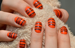 halloween nails nail unhas orange manicure decoradas inspiration trucco smalto arancione unghie unas strisce idee voi premio bio ed manicures