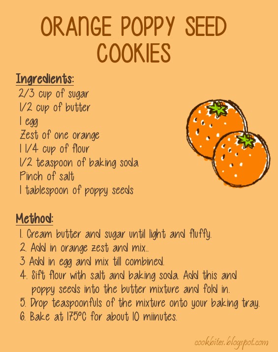 My Lil Kitchen Orange Poppy Seed Cookies