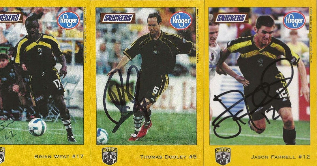 Football Cartophilic Info Exchange Snickers / Kroger Columbus Crew (1999)