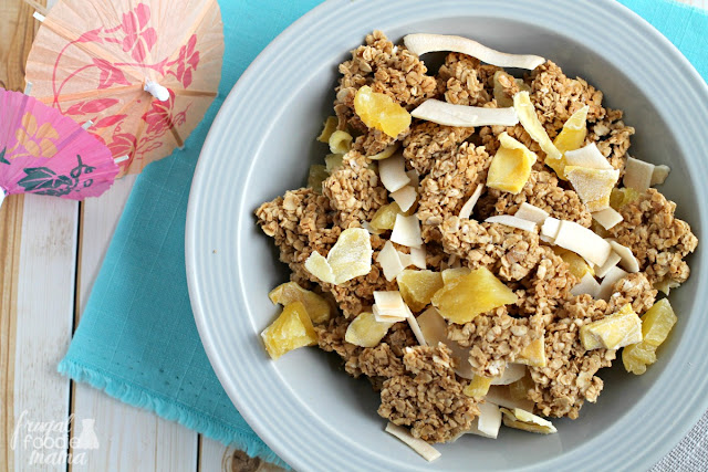 Need a mini escape to the tropics now? You can't go wrong with these crunchy Tropical Paradise Granola Clusters infused with sweet tropical flavors.