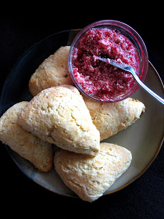 Dec new+184a Nutmeg Scones with Cranberry Orange Butter