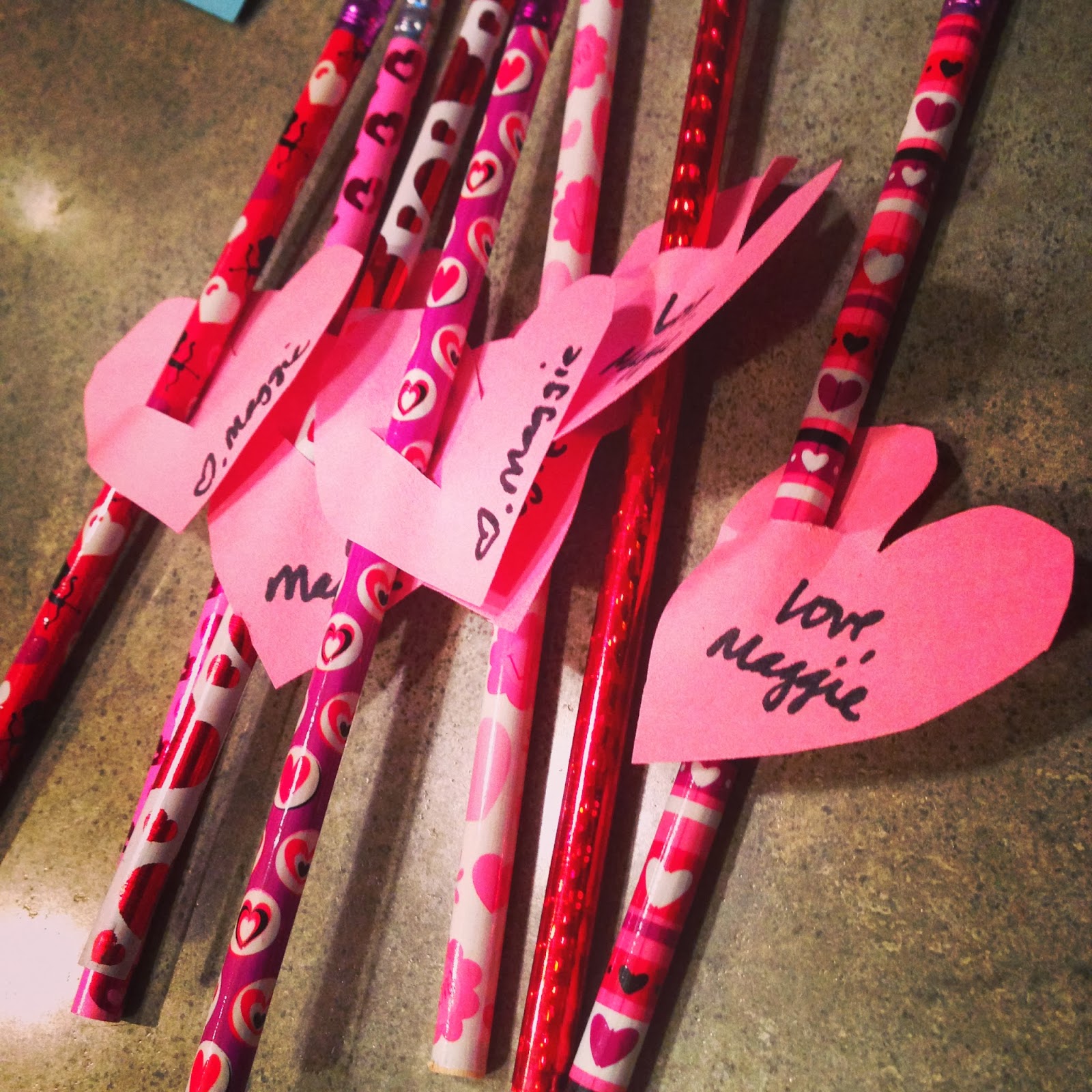 Non-Candy DIY Valentine's Day Gift: Heart Pencils | Confessions of a