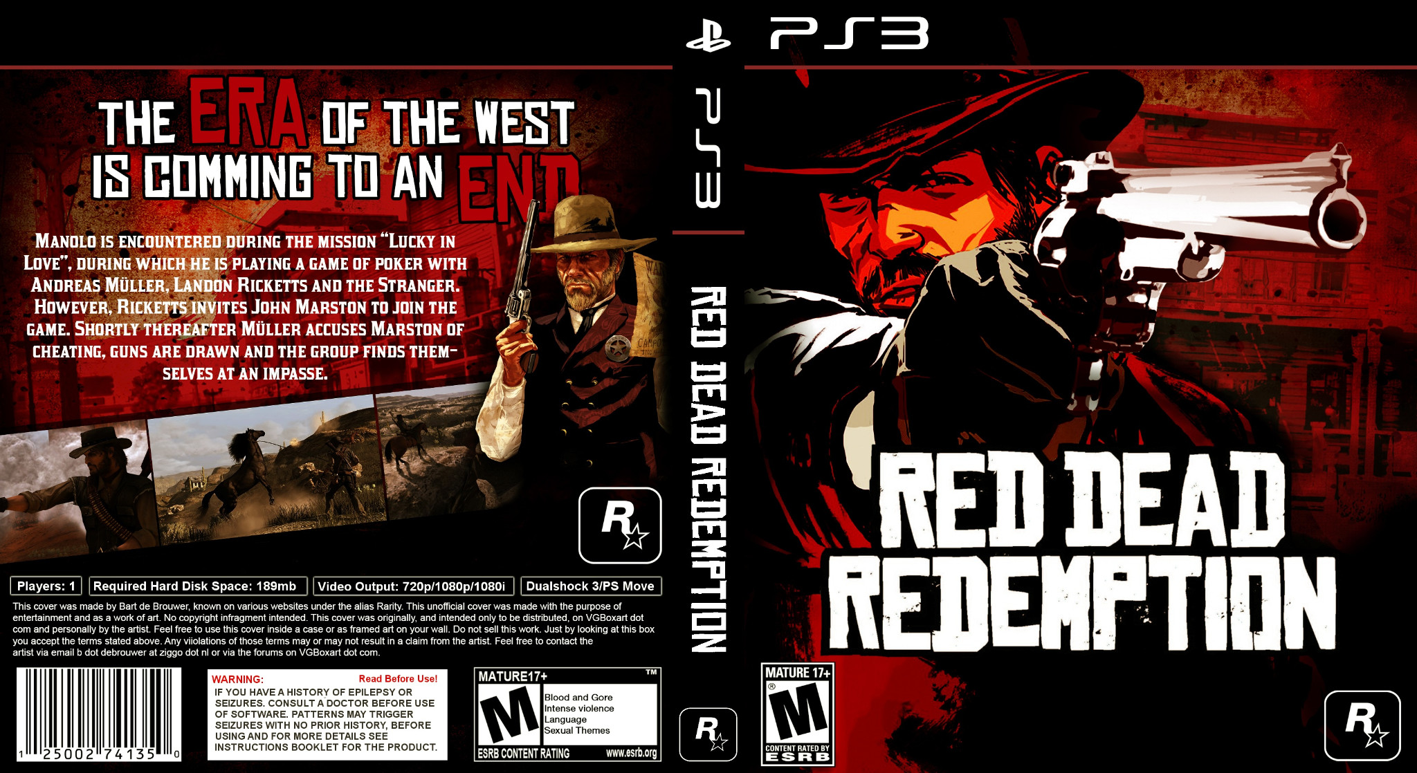 Capa Red Dead Redemption PS3 Capas De Filmes Grátis