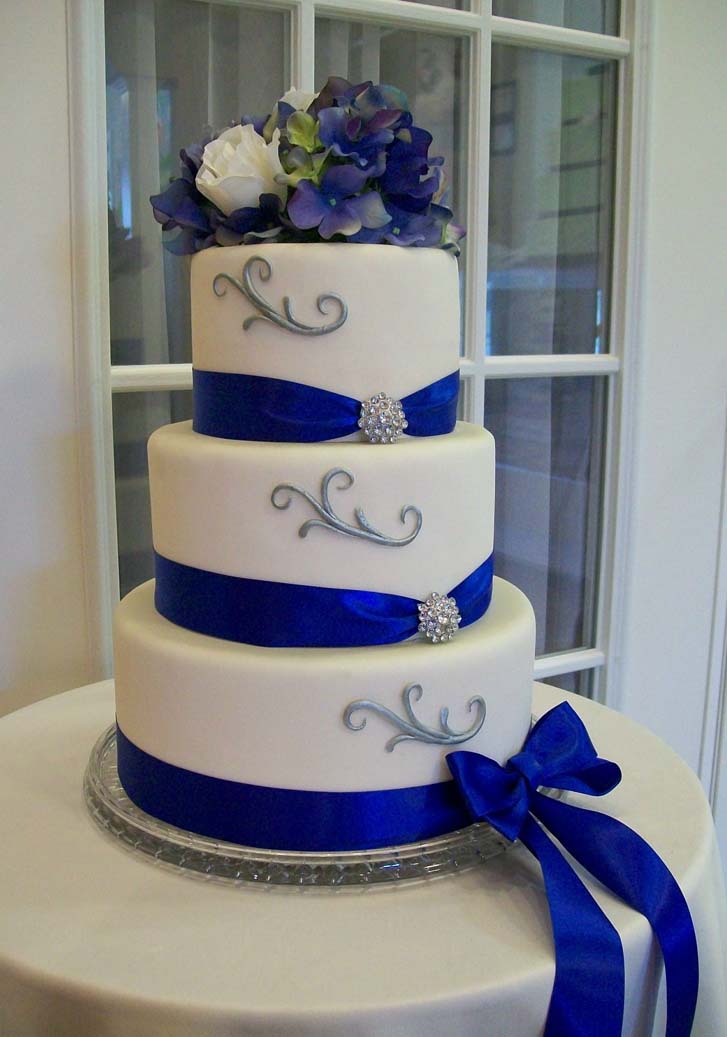 Royal Blue Wedding Cake Design Cake Magazine
