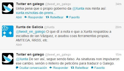 A Xunta atribúese o mérito do Twitter en galego