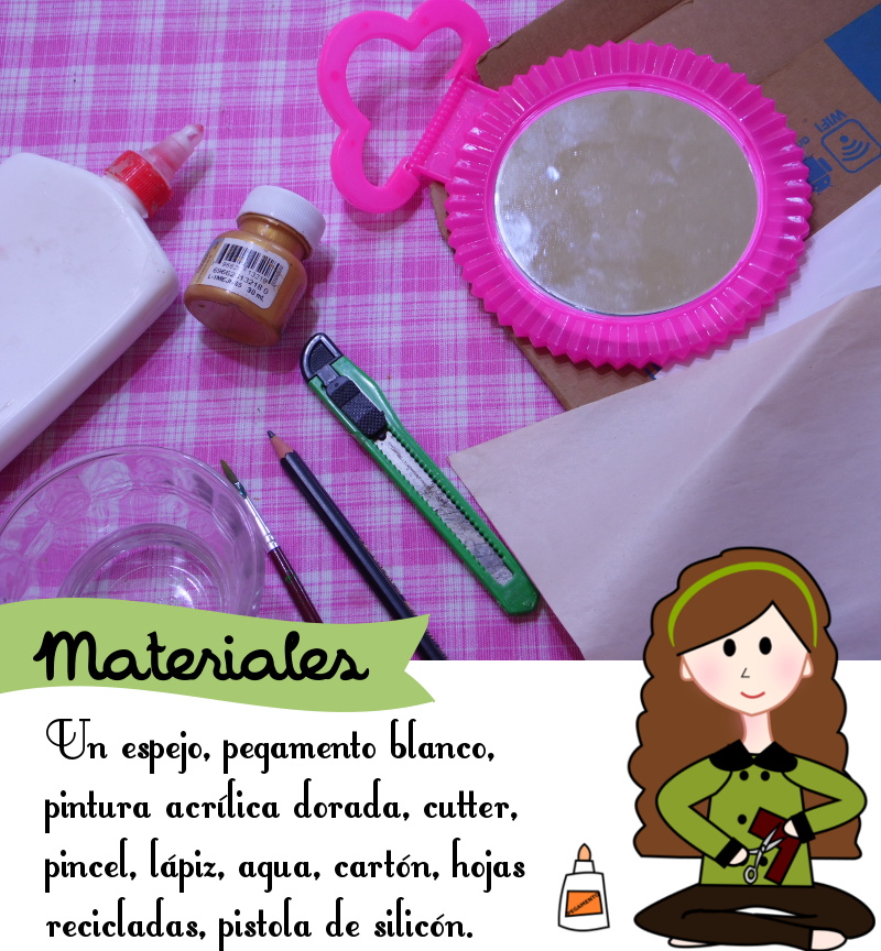 Espejo con material reciclado