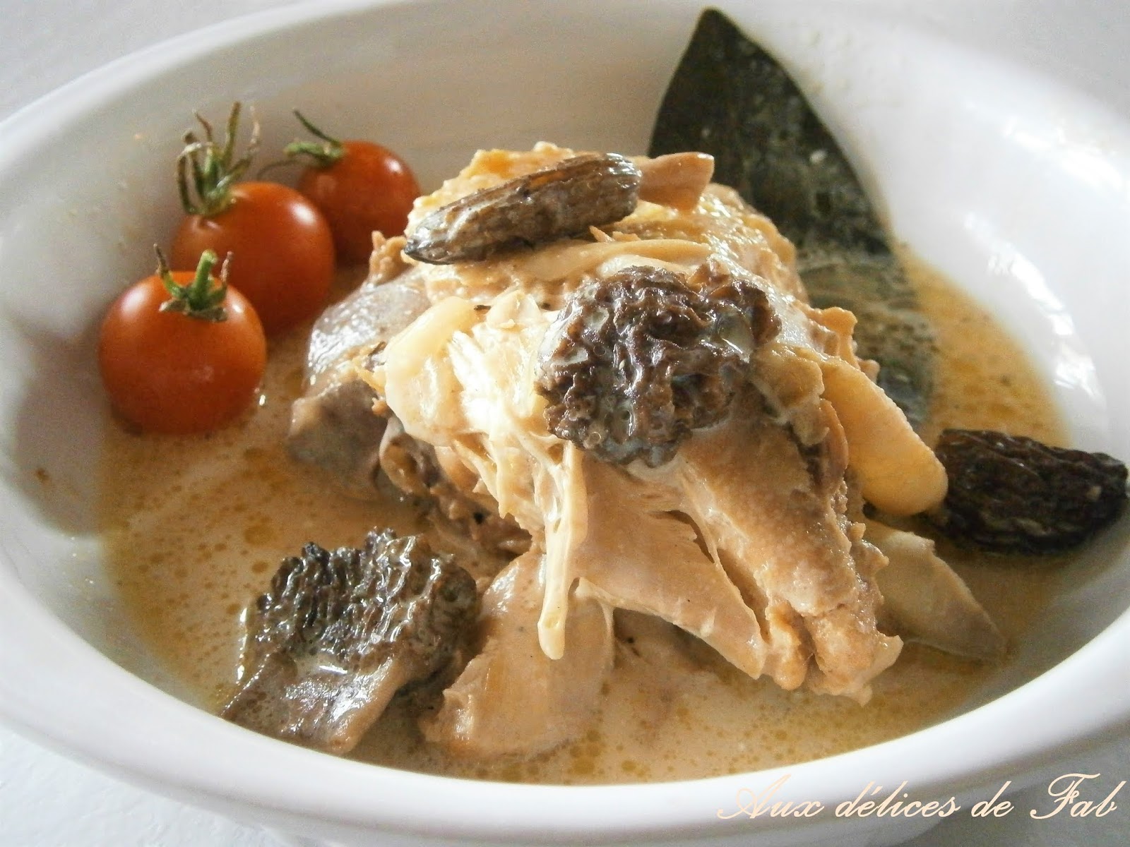 Aux délices de Fab: Poulet à la crème et aux morilles