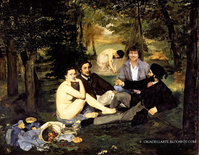 Colazione sull'erba con Alberto Angela (Manet) Alberto Angela nei dipinti classici- Colazione sull'erba-Manet