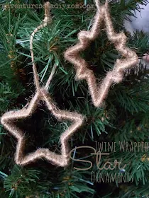 Twine Wrapped Star Ornaments