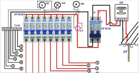 Electrical Page: Distribution Board Wiring For Single ... wiring diagram panel capacitor bank 