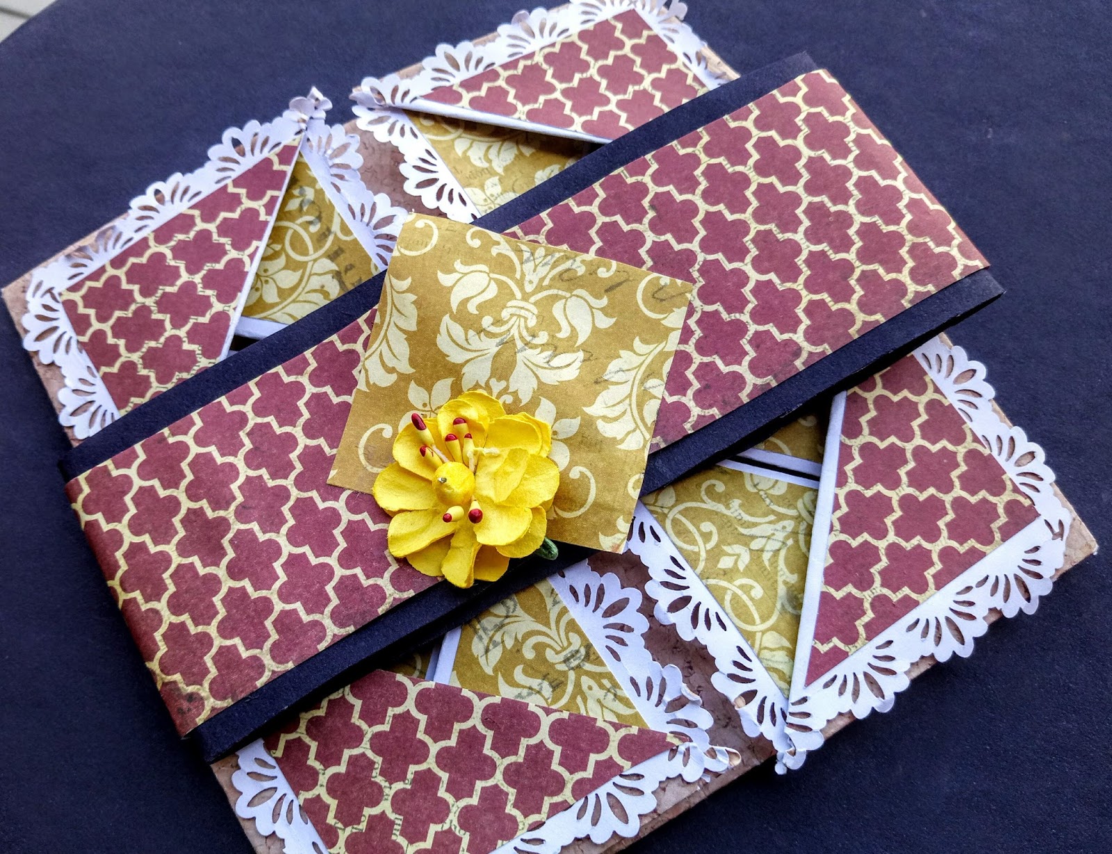 Life's little treasures Napkin fold card