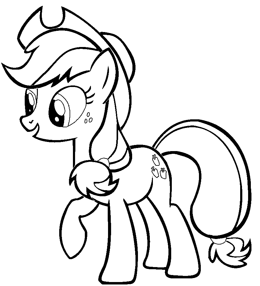 Desenho livre de Pequena Pony para imprimir e colorir - Pequena