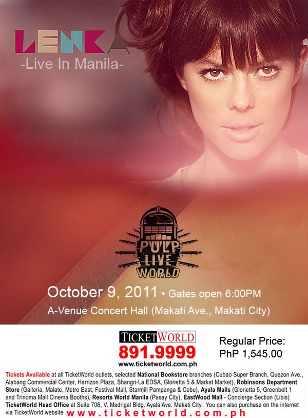 Lenka Live in Manila, Lenka Live in Manila Tickets, poster, image, picture, wallpaper,