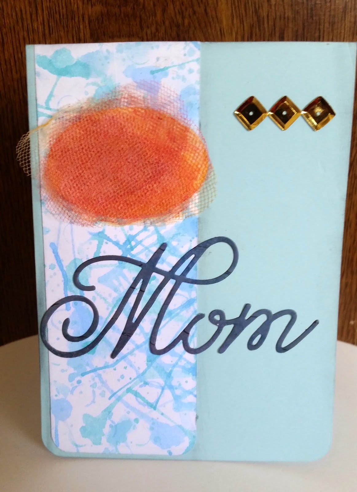 Unexpected Mother's Day Card, Tulle, Die Cut, Simon Says Stamp