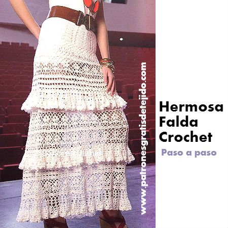 Falda Vintage Crochet / a paso