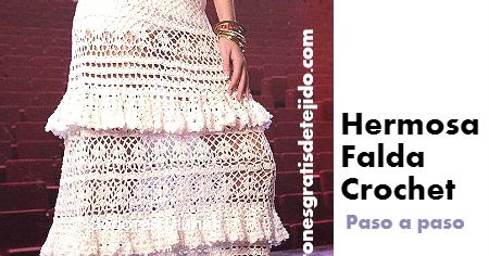 Falda Vintage Crochet / a paso