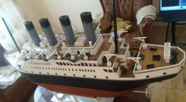 Titanic ship in miniature