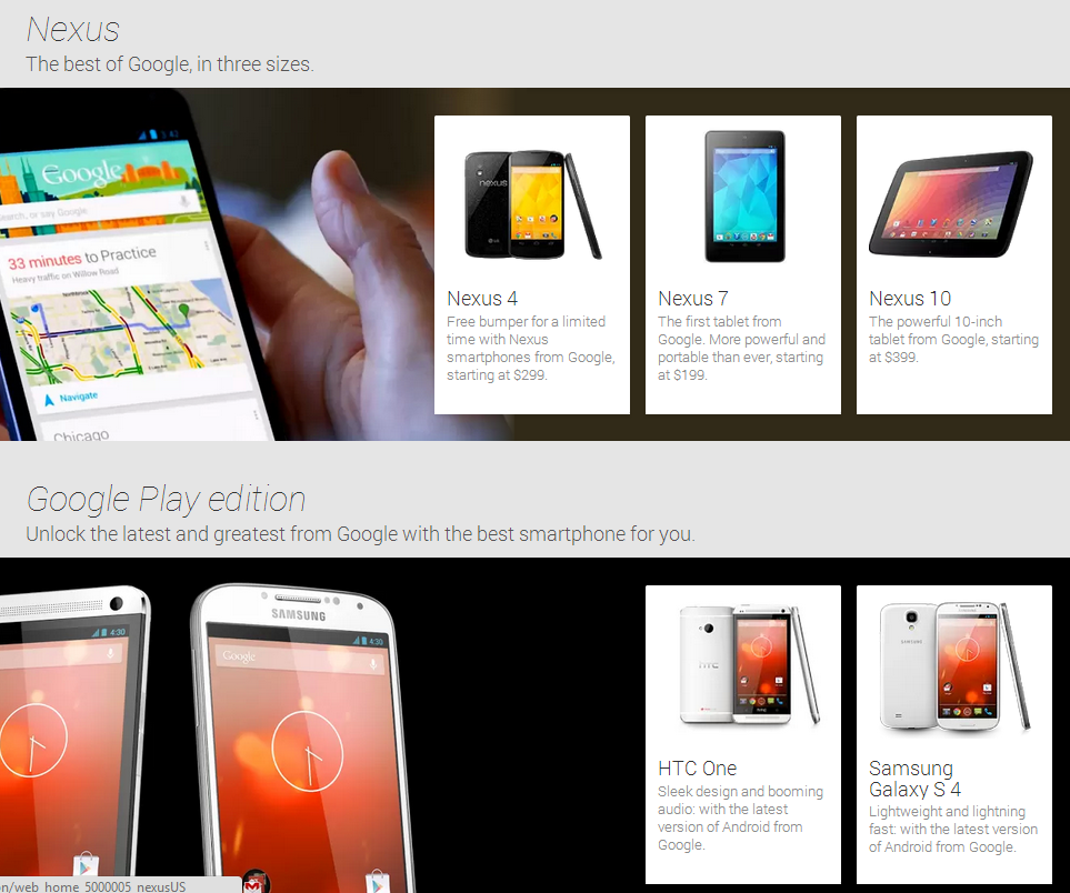Google play devices