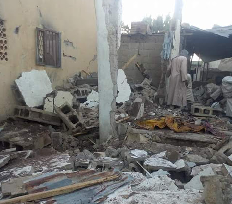 Graphic photos: Ten worshippers killed as female suicide bomber attacks mosque in Gamboru Ngala, Borno