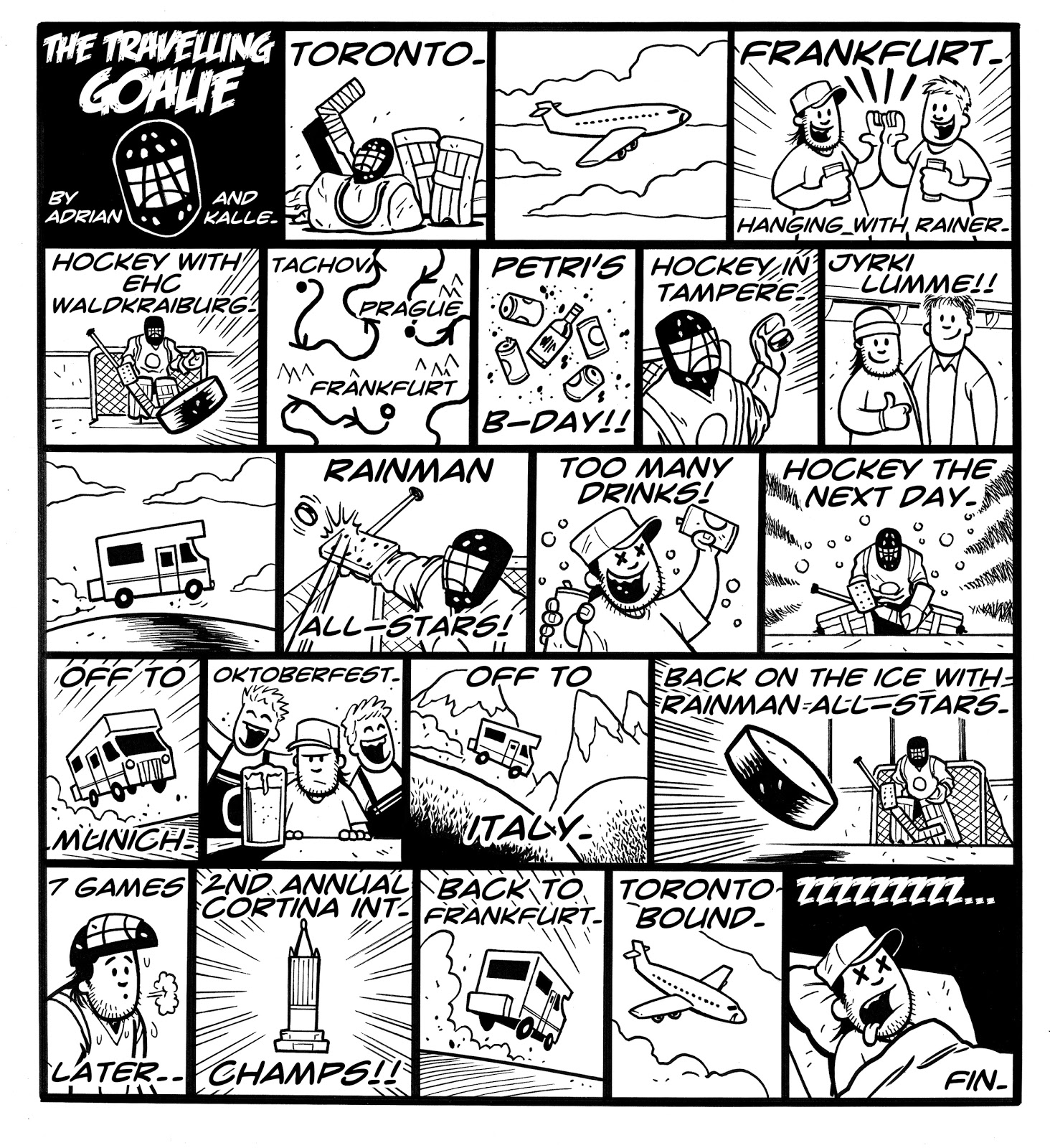 The Travelling Goalie: The Comic Strip