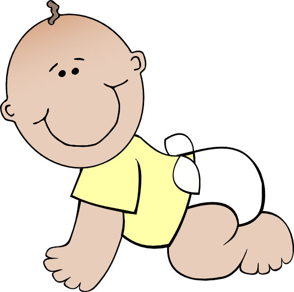free clipart of baby in diaper - photo #48