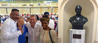 E. Pedroza, H. Breebaart et P. Drouhaud à l'inauguration du nouveau canal de Panama (juin 2016)