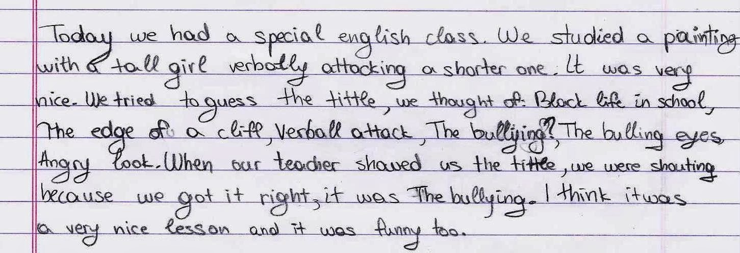 Art in the English Class : Bullying: WHAT MAKES YOU SAY THAT?