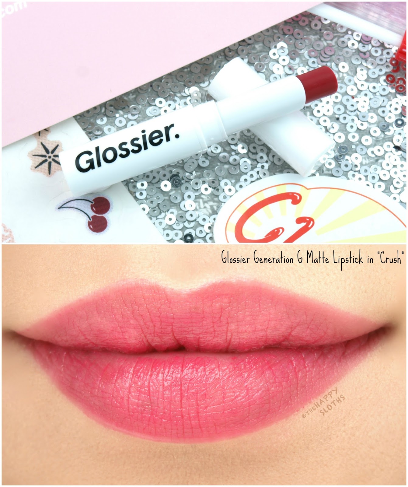 Glossier Generation G Sheer Matte Lipstick in "Crush": Review and Swatches