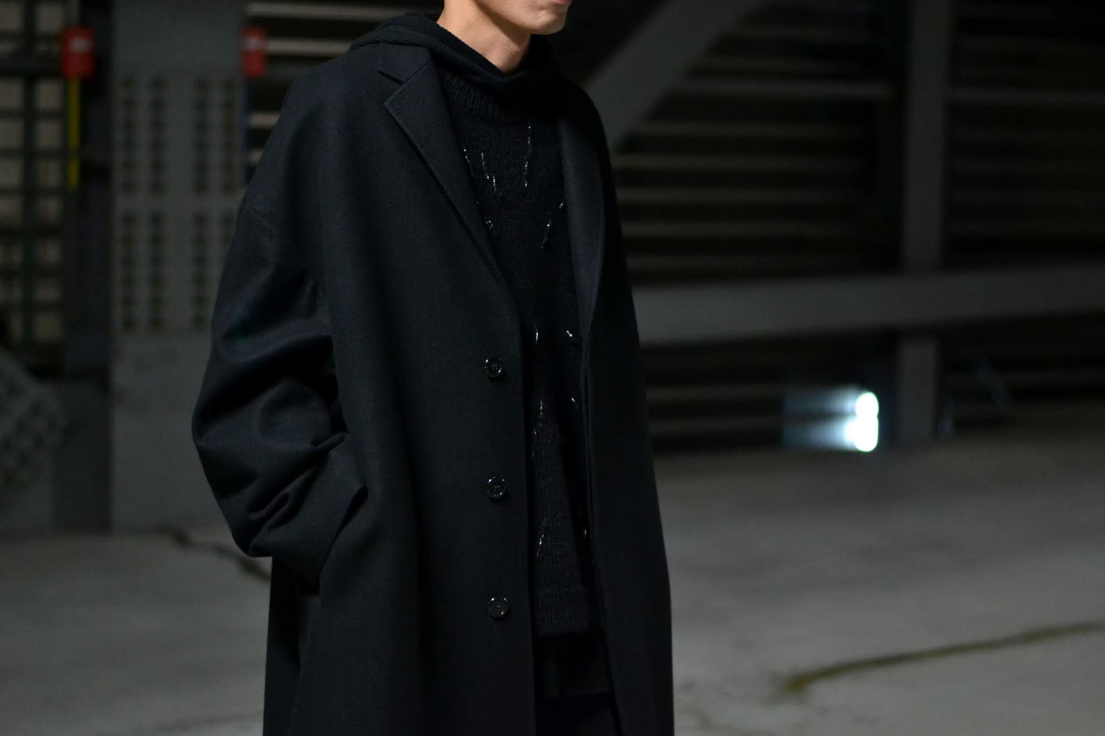 17AW ladmusician middle melton gown coat