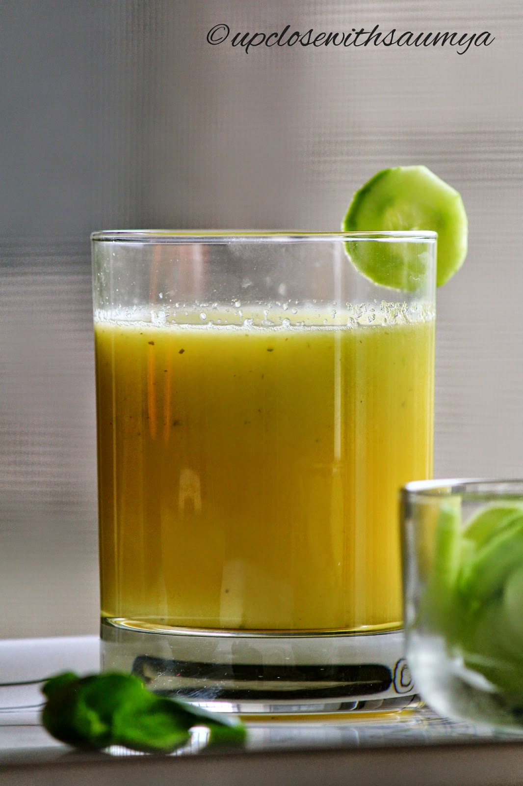 UpclosewithSaumya Orange and Cucumber Juice with Oregano