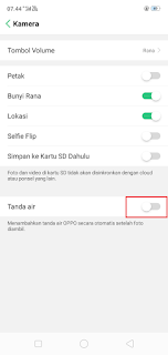 menampilkan watermark oppo