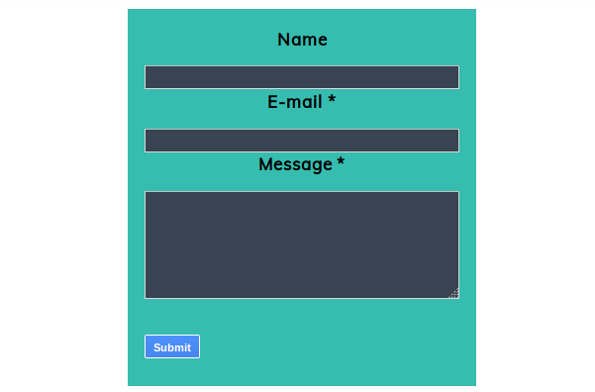  Mini Contact Form For Contact Page